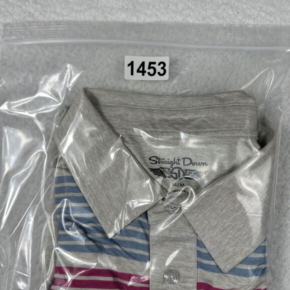 Straight Down Golf Polo Shirt Large Arizona Country Club Stripes - Picture 8 of 8